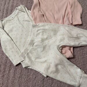 Baby Gap First Favorites Set 6-12M Pink Bodysuit + Heart Pants Bundle